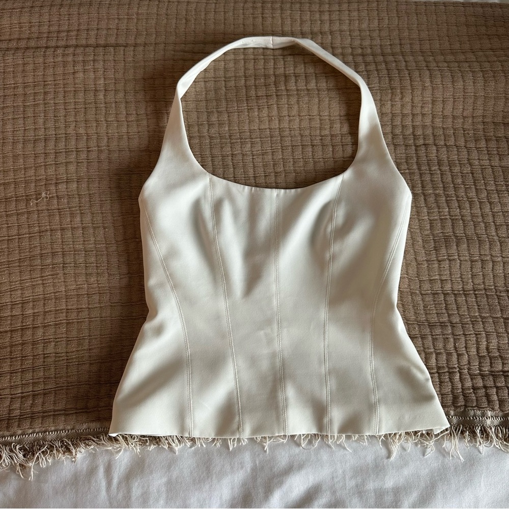 Zara White Halter Top